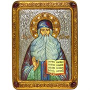 Преподобный Максим Грек, живописная икона в авторском стиле