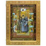 Живописная икона в киоте Преподобный Серафим Саровский чудотворец