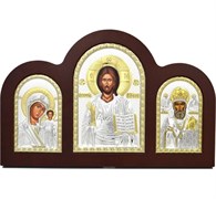 Триптих Казанская Божия Матерь, Спаситель, Николай Чудотворец