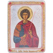 Святой Великомученик Георгий Победоносец, живописная икона в авторском стиле