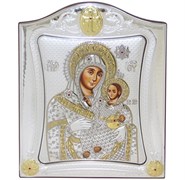 Образ Божией Матери "Вифлеемская", греческая икона шелкография, серебряный оклад