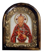 Святой свщмч. Александр Орлов, дивеевская икона из бисера ручной работы 3774