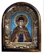 Святой преподобный Аркадий Константинопольский, дивеевская икона ручной работы 3778