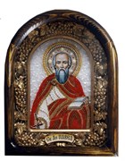 Святой апостол Павел, дивеевская икона из бисера ручной работы 3782