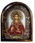 Святая мученица Любовь дивеевская икона из бисера ручной работы 3809