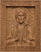 Мученик Гордий (Гордей) Египетский, резная икона на дубовой цельноламельной доске 3835