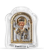 Икона Николай Чудотворец в окладе из муранского стекла 3851
