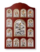 Иконостас на деревянной основе - центральная икона Георгий Победоносец 3914