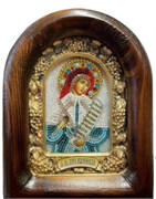 Святая Мученица Кира Оболенская, дивеевская икона из бисера 3938