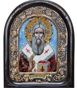 Святой Арсений Сербский дивеевская икона из бисера 3942