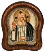 Серафим Саровский Преподобный, дивеевская икона из бисера ручной работы