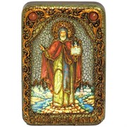 Даниил Московский Святой князь икона ручной работы под старину