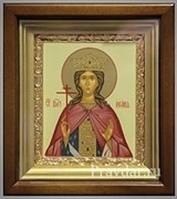 Ирина Македонская Святая великомученица, икона в киоте 16х19 см