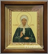 Матрона Московская, икона в киоте 16х19 см
