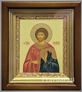 Евгений Святой мученик, икона в киоте 16х19 см