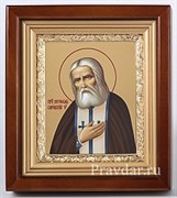 Серафим Саровский, икона в киоте 16х19 см