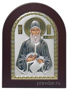 Паисий Св. Преподобный, икона с серебряным окладом