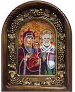 Ржевская Божья Матерь, дивеевская икона из бисера
