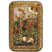 Дмитрий Солунский, чудо о царе Колояне икона ручной работы под старину