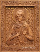 Татиана Святая мученица, резная икона на дубовой цельноламельной доске