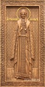 Ольга Святая равноапостольная княгиня, резная икона на дубовой цельноламельной доске (ростовая)