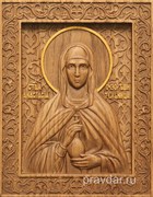 Анастасия Узорешительница, резная икона на дубовой цельноламельной доске