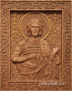 Артемий Святой Великомученик, резная икона на дубовой цельноламельной доске