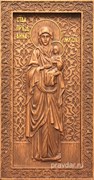 Анна Праведная (Мать Богородицы), резная икона на дубовой цельноламельной доске (ростовая)