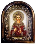 Святая мученица Вероника, дивеевская икона из бисера