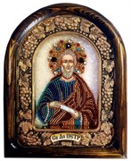 Петр Апостол, дивеевская икона из бисера ручной работы