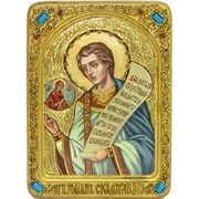 Преподобный Роман Сладкопевец, живописная икона в авторском стиле