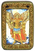 Михаил Архангел икона ручной работы под старину