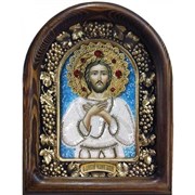 Алексий Преподобный, человек Божий, дивеевская икона из бисера