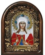 Икона Иулия (Юлия) Анкирская Дева Мученица, дивеевская икона из бисера