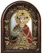 Димитрий (Дмитрий) Солунский, дивеевская икона из бисера ручной работы