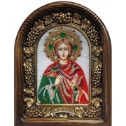 Икона Мученик Валерий Мелитинский, дивеевская икона из бисера ручной работы
