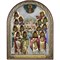 Собор Оптинских старцев, серебряная икона с позолотой и цветной эмалью - фото 10799