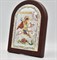 Георгий Победоносец цветная эмаль, деревянный оклад 3527