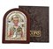 Николай Чудотворец цветная эмаль, деревянный оклад 3330