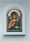 Ангел Хранитель, греческая икона в белом деревянном окладе, цветная эмаль 3816