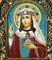Тамара Святая царица, дивеевская икона из бисера 1900