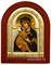 Владимирская Божья Матерь, икона шелкография, деревянный оклад, серебряная рамка - фото 8545