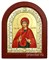 Валенитина Святая, икона шелкография, деревянный оклад, серебряная рамка - фото 8609